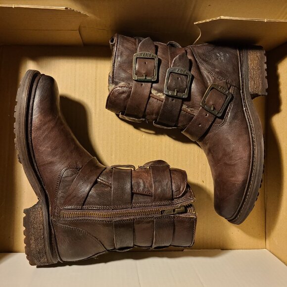 frye shearling lined boots